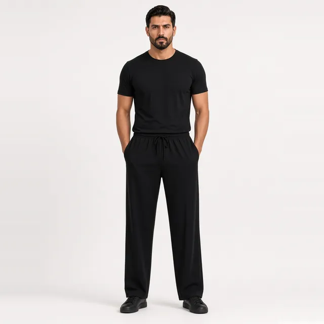 Arnwolf · Pantalón unisex de pierna ancha con estampado completo