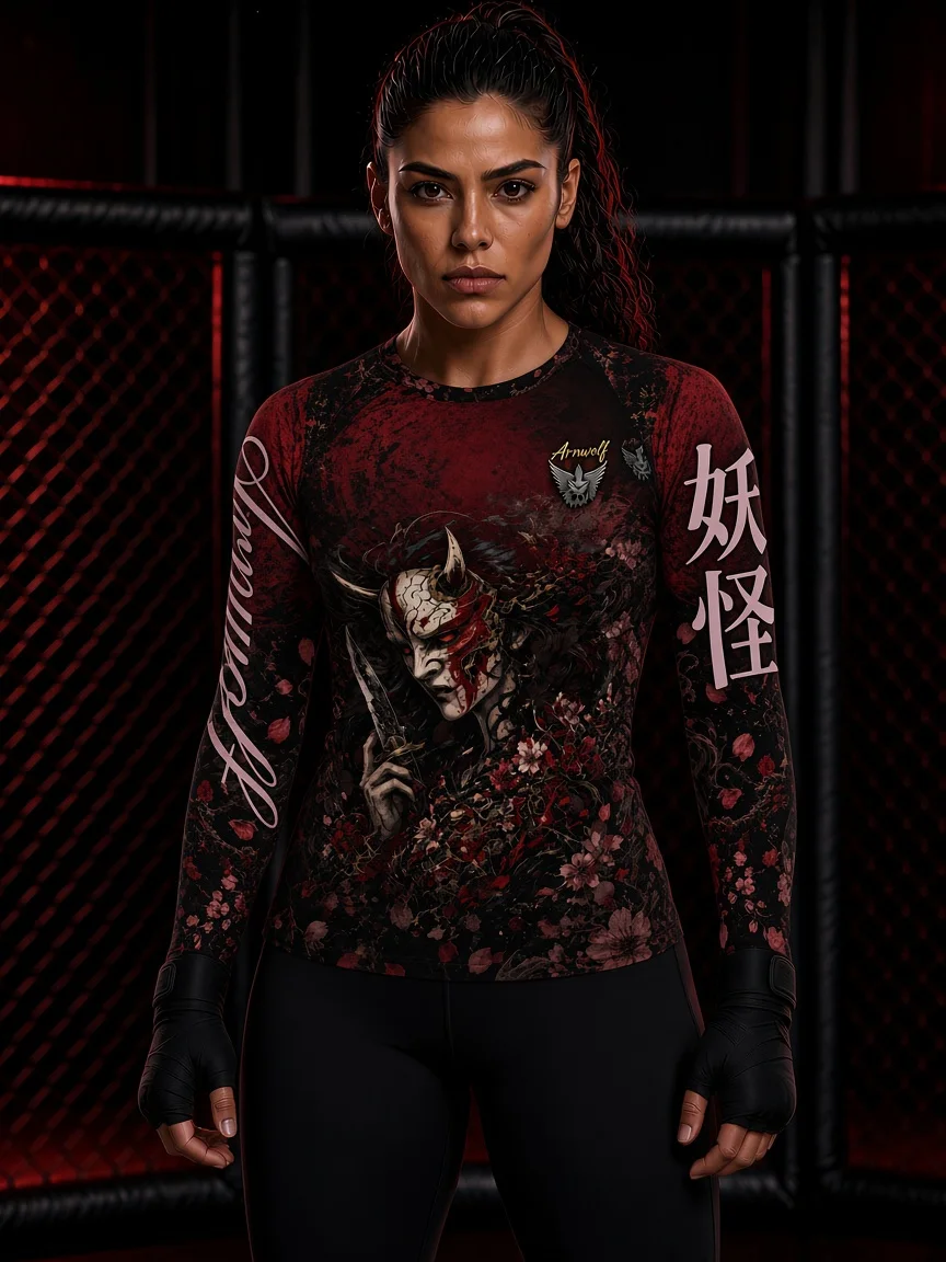 Athlete wearing the Arnwolf Yokai rashguard